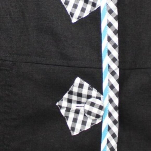 Koos Of Course Black Jacket With Multicolor Patchwork Trim & Checkered Pockets L - Picture 7 of 10